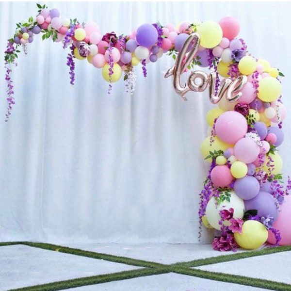 Ballons Garland Arch Kit Pastel Macaron Balloons Purple Pink White Wedding Birthday Baby Shower Party Decoration