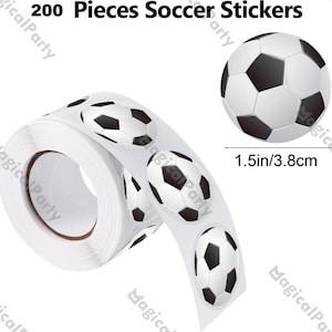 200pcs Per Roll Sports Theme Football Basketball Baseball Rugby Personalization Competition Stickers Athlete Birthday Party Gift Label