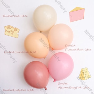 4-16Ft raddoppiati rosa polveroso pesca giallo viola bianco palloncini ghirlanda arco kit Boho matrimonio festa di compleanno Baby Shower Decor