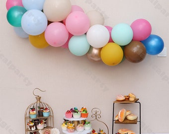 35pcs Fashion Easter Balloon Arch Matte Pink Blue Caramel Balloons Birthday Party Baby Shower Gender Reveal Decor Anniversary Balloon Set