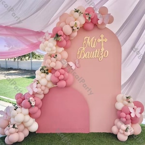 145pcs Baby Shower Balloon Arch Kit,Retro Dusk Pink Natural Sand Balloons,Girl 1st Birthday,Gender Reveal,Bride Wedding, Anniversary Decor