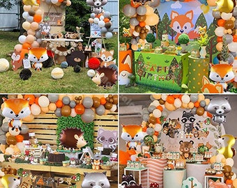 9PCS Jumbo Woodland Animal Balloons – Rabbit, Fox, Deer, Bear For Forest Theme Party Decor - View #4