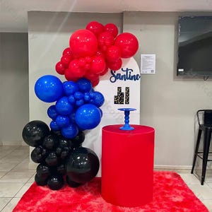 93pcs Matte Balloon Arch Red Black Blue Balloons Baby Shower Gender Reveal Kids Birthday Anniversary Bride Wedding Party Decoration Supplies
