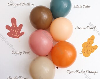 DIY Retro Balloons Garland Set Matte Caramel Blue Orange Pink Balloon Arch Baby Shower Weding 1st Birthday Party Baptism Decor Supplies