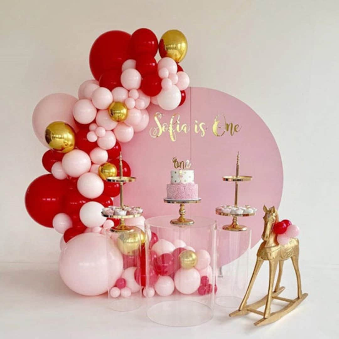 Decoracion Festa Rosado de Cumpleaños Niña1 Año, 40 Foil Helio Globo  Número 1, Pancarta de Feliz Cumpleaños, Adornos Globos de Latex para Niña  Cumpleaños Baby Shower Decoración - AliExpress