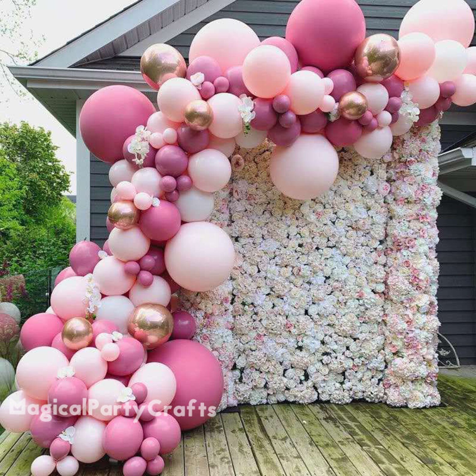 139pcs Double Latex Balloons Arch Kit Maca Baby Pink Hot Pink Etsy