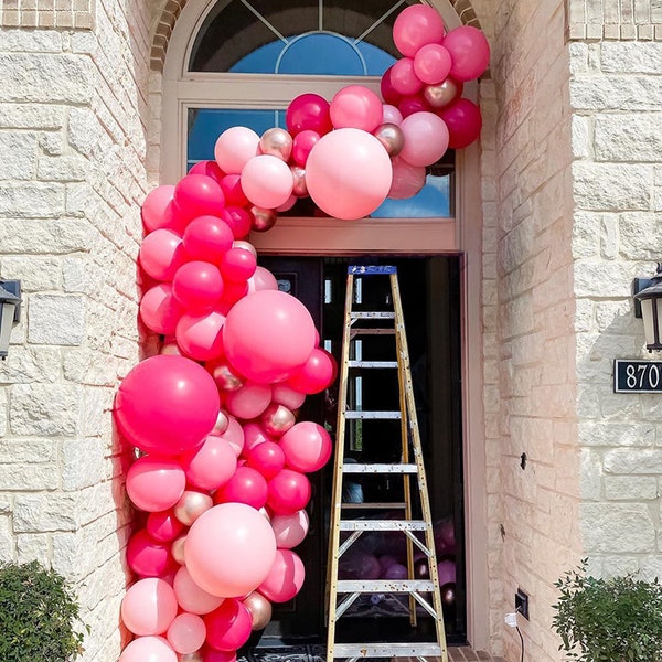 DIY Balloon Garland Arch Kit Baby Pink 4D Rose Balloons Decor 106pcs Pastel Baby Pink Wedding Birthday Baby Shower Party Supply