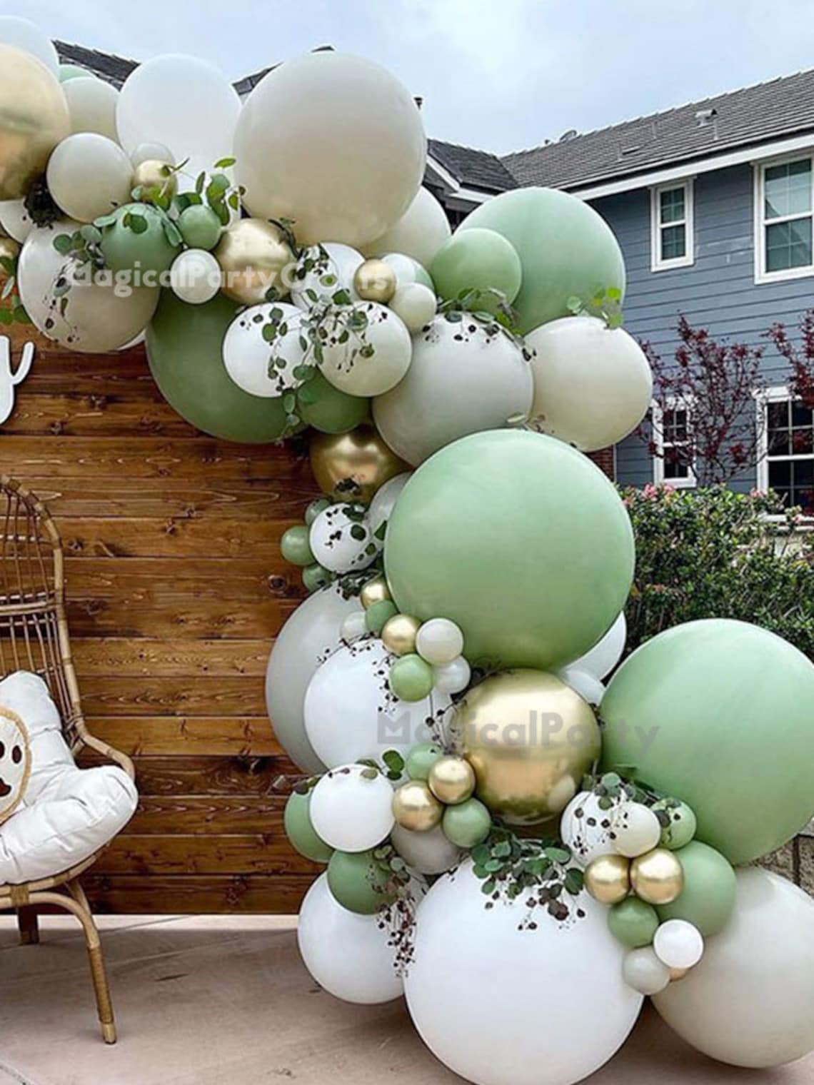 88pcs Sand/Eucalyptus Balloon Garland kit Dusty Green White Etsy