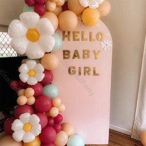 94 Stück Zwei Groovy Ballon Bogen Pink Zitrone Daisy Ballons Boho Brautdusche Geburtstag Gender Reveal Baby Shower Hochzeit Dekoration