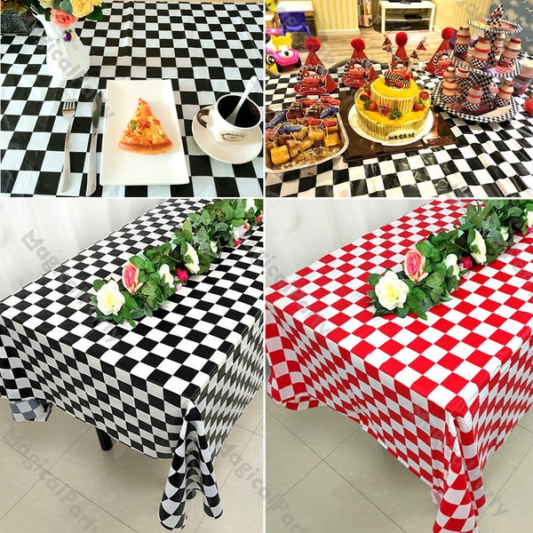 Checkered Tablecloth Vintage Etsy