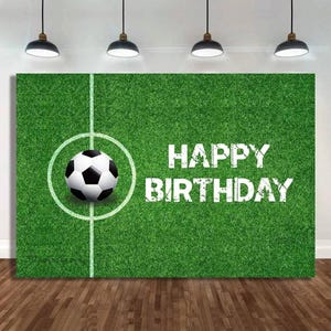 Football Theme Backdrop Cloth Boy Birthday Party Decorations Background Soccer Stadium Kids Gift Supplies Banner Photography Props