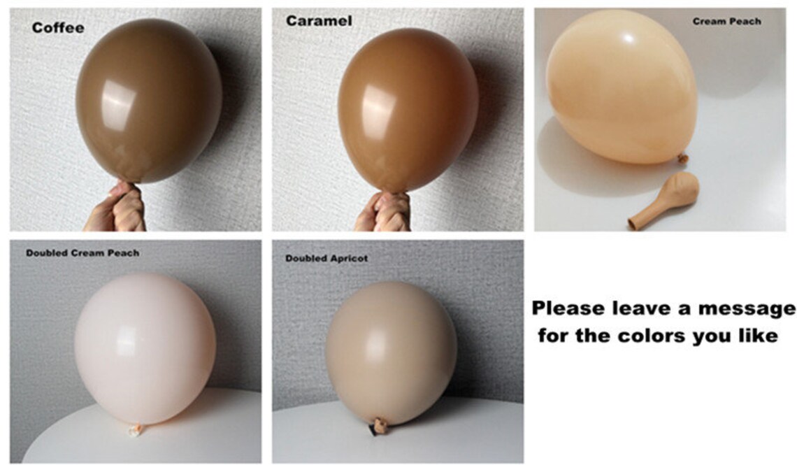 50/5pcs 18/10/5 inch Coffee Caramel Latex Balloons Wedding Etsy