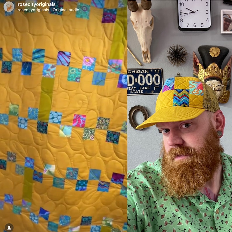 Trucker Cap Pattern Quilted Trucker Hat - Digital PDF Pattern - Make Your Own Hat - Etsy