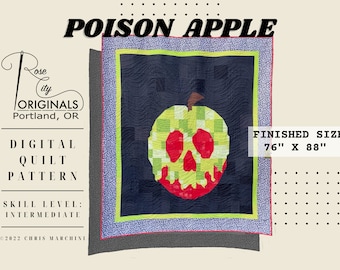 Poison Apple - Digital Patchwork Quilt Pattern - PDF Download