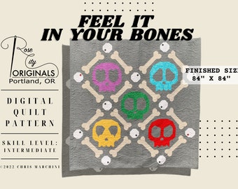 Feel It In Your Bones - Patchwork Quilt Pattern - PDF Download