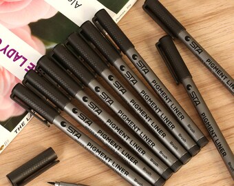 Brush Pen Calligraphy Lettering Liner - Soft Tip| Black| Planner Bujo Journals Note Writing