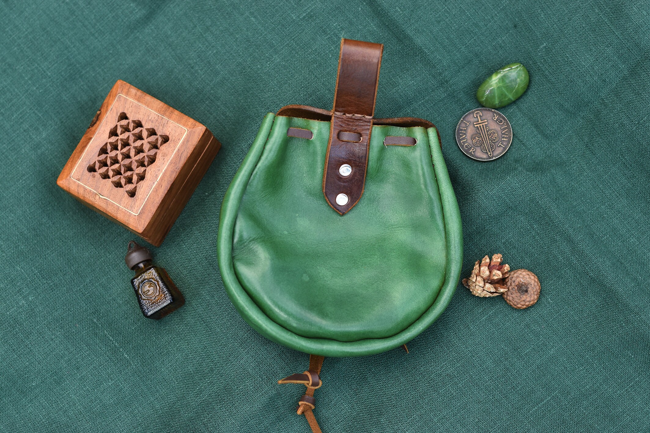 Custom Tooled Leather Dice Bag Small Medieval Coin Purse - Etsy