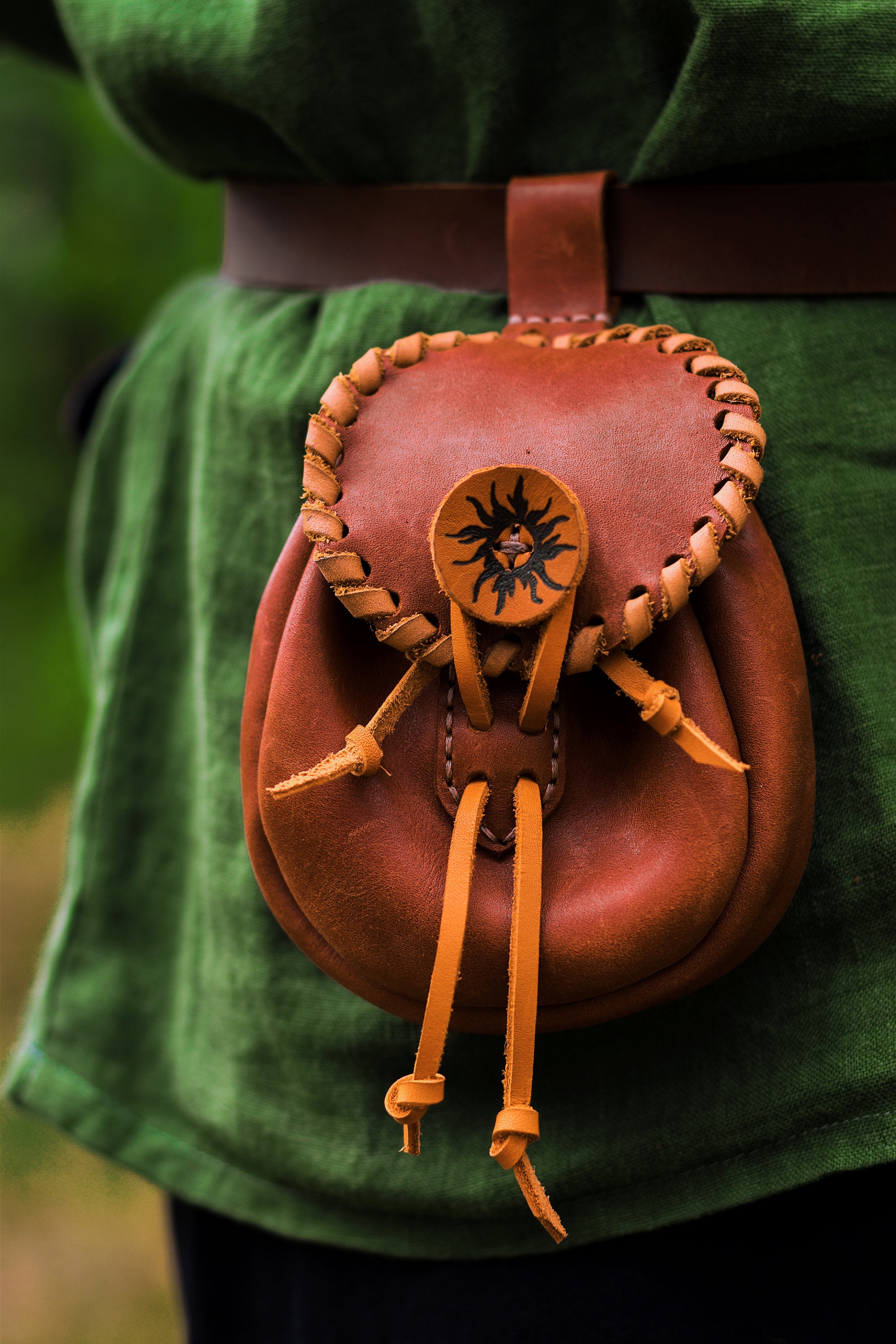 Dnd dice bag western leather saddle bag medieval leather Etsy