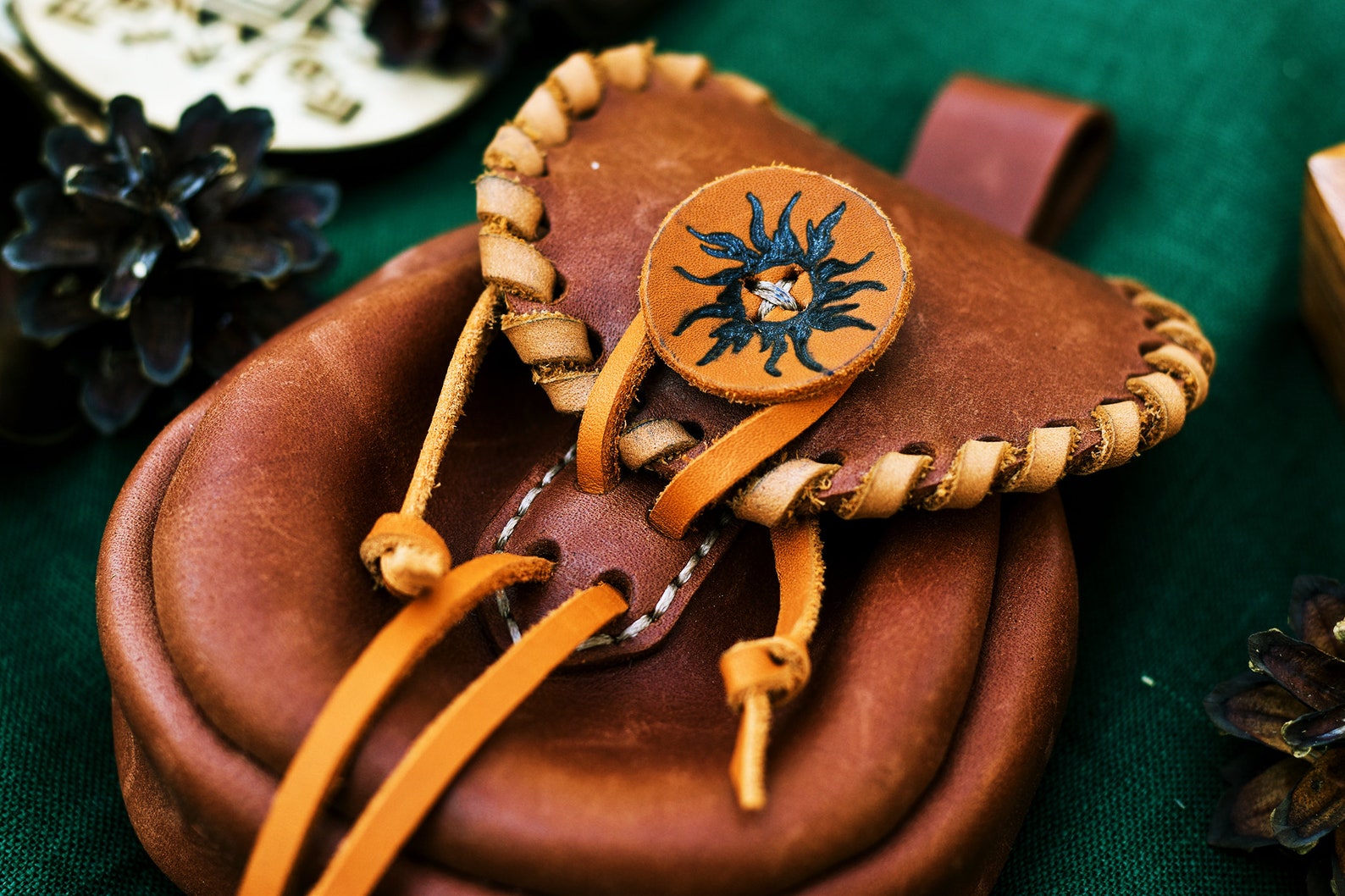 Leather dice holder drawstring bag Custom medieval coin Etsy