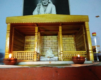 10/" x 10/"Indian Saints SAIBABA de Shirdi dieu hindou photo encadrée en taille
