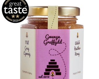 Welsh Heather Honey, 2 Star Great Taste Award Winning - 227 g. Inwijdingsfeest cadeau, cadeau voor fijnproevers,