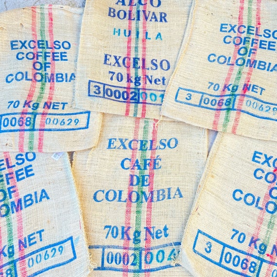 Colombian coffee burlap bags best sale