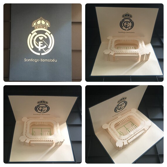 Real Madrid Santiago Bernabeu Stadium Card Etsy
