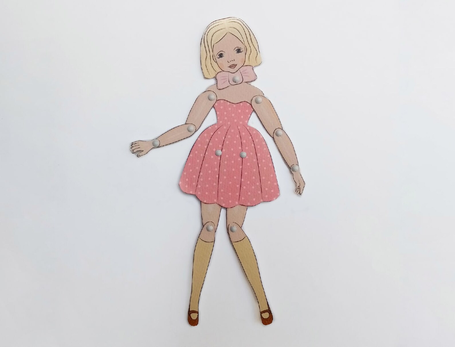 Printable Paper Dolls Articulated Paper Doll Template Etsy