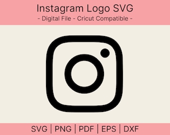 Instagram Logo SVG File for Cricut, Silhouette (Digital Download)