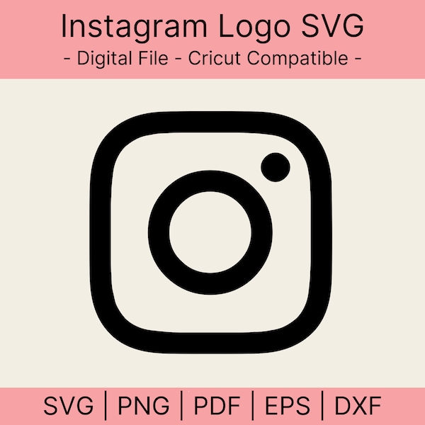 Instagram SVG Instagram cricut file Instagram logo file Instagram cut file Instagram Icons Svg Files For Cricut Silhouette File