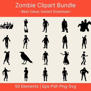 Halloween SVG Bundle - Zombies, Skulls, Ghosts, Pumpkins + More - Perfect for Cricut and Silhouette - Spooky DIY Crafts & Decor