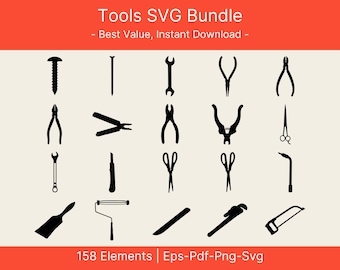 158 Mechanic Tools Bundle Svg, Tools Clipart, Tools Silhouette, Tools Cricut, Tools Vektor, Tools Svg Cut File, Toolbox, Schraubendreher, Schraubendreher, Schraubenschlüssel