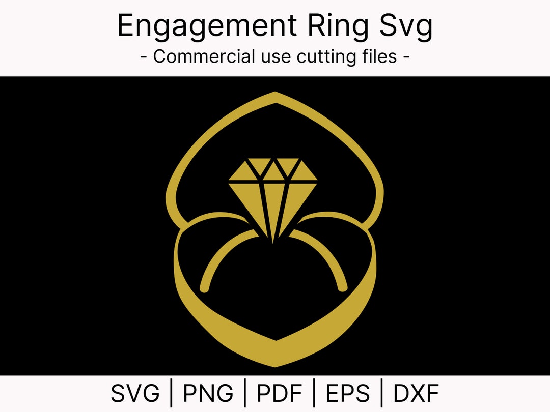Engagement Ring Svg, Diamond Ring Svg, Wedding Decor, Vector Cut File ...