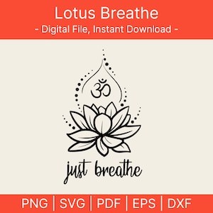 Meditatie png, Lotus Svg, Adem DXF, Buddha SVG Bundel, Boeddha SVG, Boeddha Png, Boeddha Silhouet, Spirituele Svg, Yoga Svg, Lotus Svg