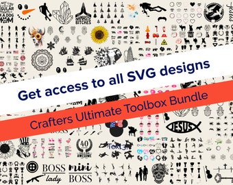 Crafting Essentials: SVG Bundle, All Shop Bundle, Cut Files, Silhouette Cut Files, Vector Designs, Mega SVG Bundle, cliparts, Svg Png