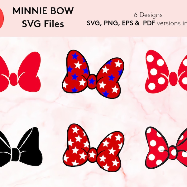 Minnie Bow Svg, Bow Svg, png bundle for cricut, Minnie Bow Silhouette,  Polka Dot Bow Svg, Minnie Mouse Clipart, Digital Download