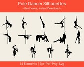 POLE DANCE SVG Bundle - Exotic Dancer Svg, Commercial Use Svg, Cricut Pole Dance, Pole Dancer Svg, Dance Svg File, Pole Fitness Svg