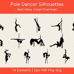 POLE DANCE SVG Bundle - Exotic Dancer svg, uso comercial svg, cricut pole dance, pole dancer svg, dance svg file, pole fitness svg