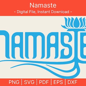 Namaste Png, Lotus svg, Namaste DXF, Buddha SVG, Yoga Png, Yoga Png, Namaste Silhouette, spirituelle svg, Yoga svg, Lotus svg