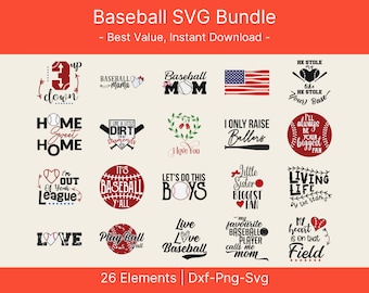 Baseball SVG Bundle , Baseball SVG , Baseball PNG , Baseball Clipart , Baseball Cut Files , Sports Svg , Baseball Quote Png