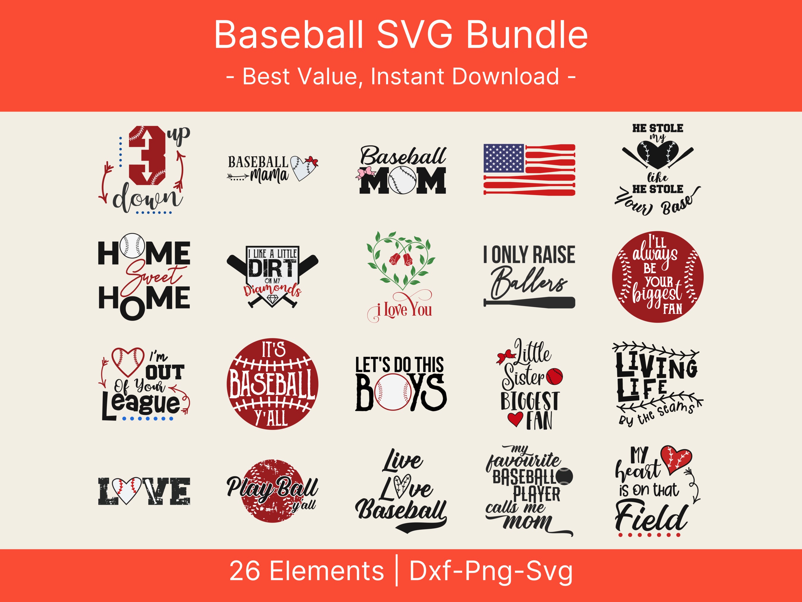 Baseball SVG Bundle Baseball SVG Baseball PNG Baseball - Etsy