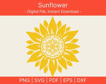 Sonnenblume SVG, Sonnenblume Png, Blume SVG, geschnitten Datei Cricut, Sonnenblume Clipart Png, Silhouette