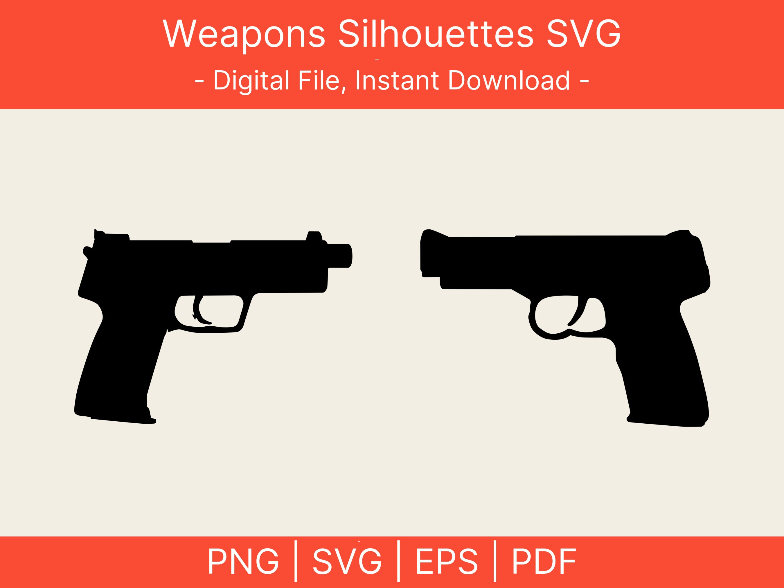 Assault Rifle Svg Bundle - Weapon Design Files - Cricut - SVG ...