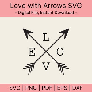 Love Heart Arrow Svg, Heart Arrow Svg, Love Valentine Svg, Valentines Day Svg, Love Arrow Heart Svg, Love Arrow Shirt Svg, Love Arrow Svg