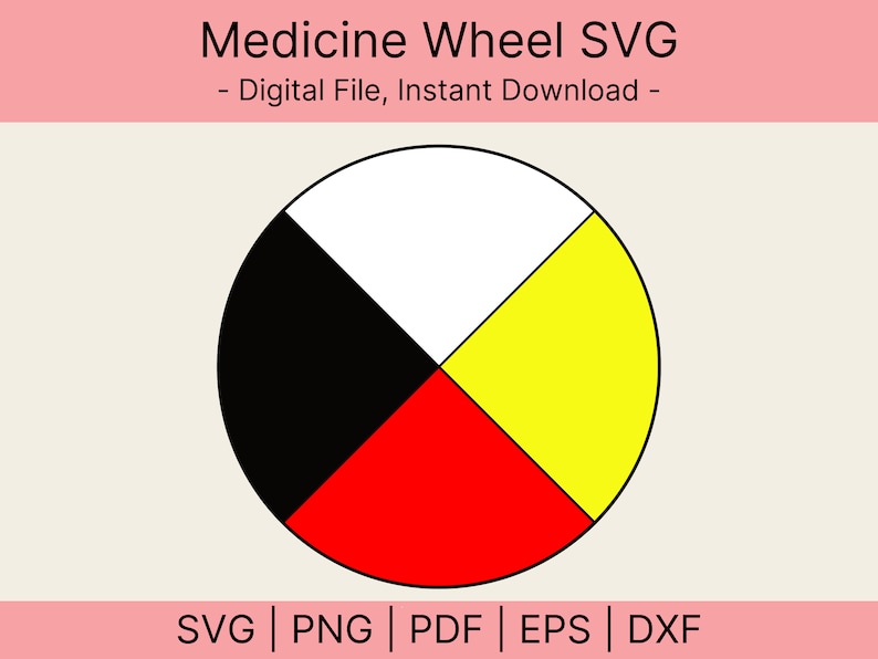 Medicine Wheel Svg Wheel of Life Svg Native American Vector Cut File