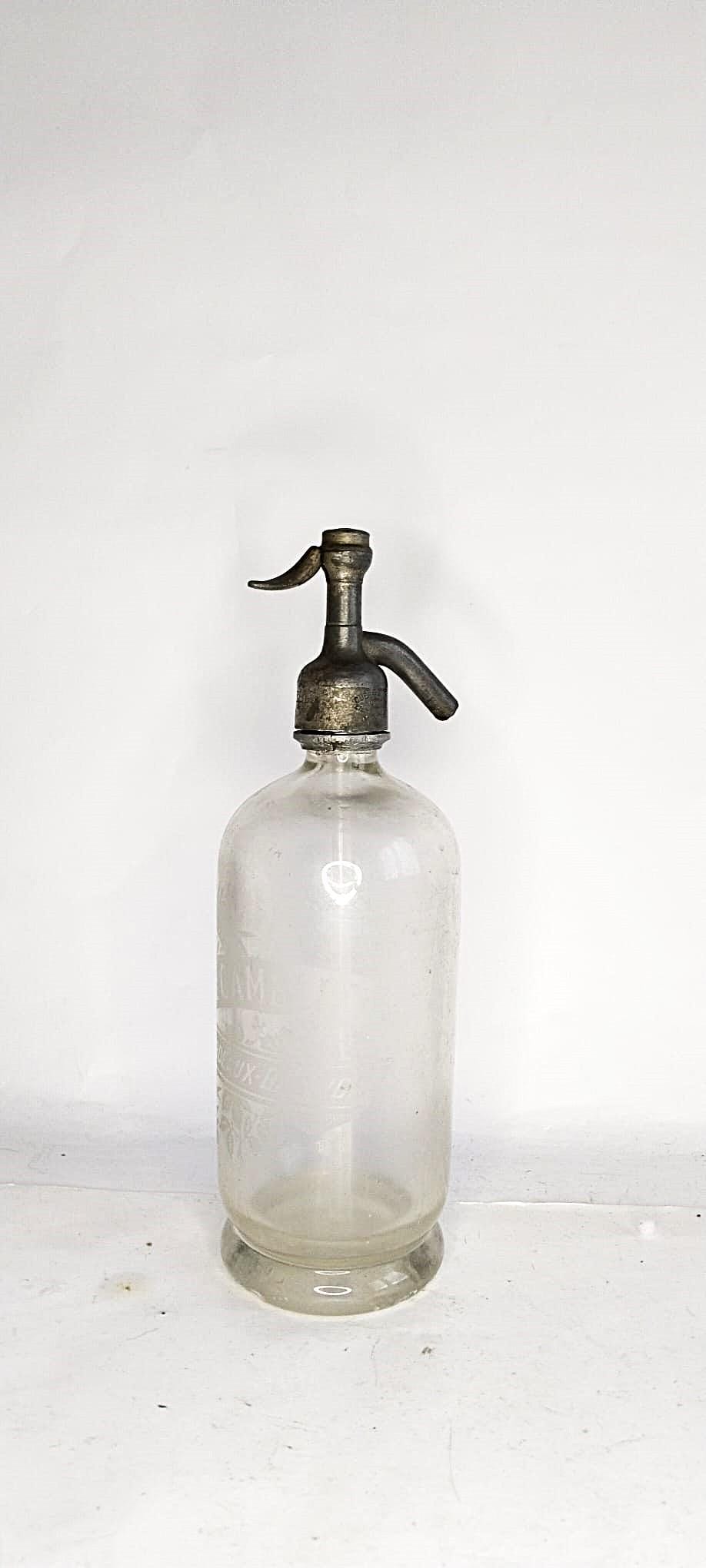 Ancien Siphon Kalmaset Rouge Avec Son Protège-plastique - Vintage Fonctionnel