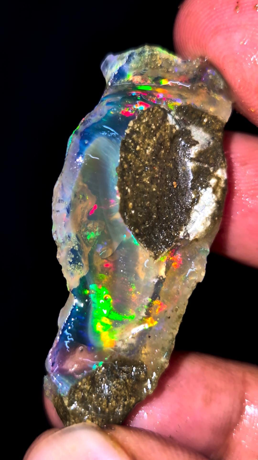 Opale éthiopienne Brute 4,45 Carats Multi-feu - Pierre Naturelle, Non Traitée, Qualité Exceptionnelle