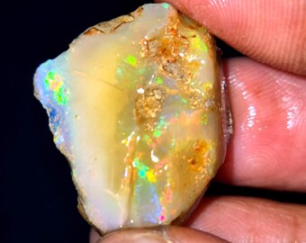 Opale d'Éthope naturelle brute de 37,45 carats, opale de feu Welo
