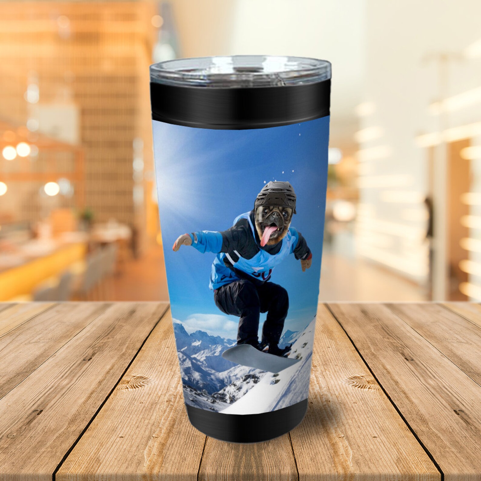 8. The Snowboarder Personalized Tumbler