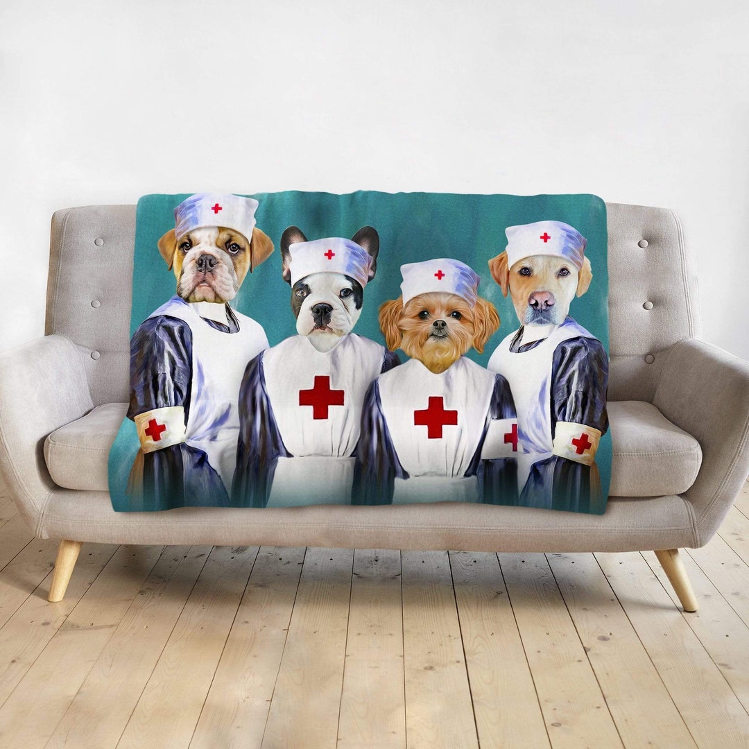 The Nurses Personalized 4 Pet Blanket Etsy UK